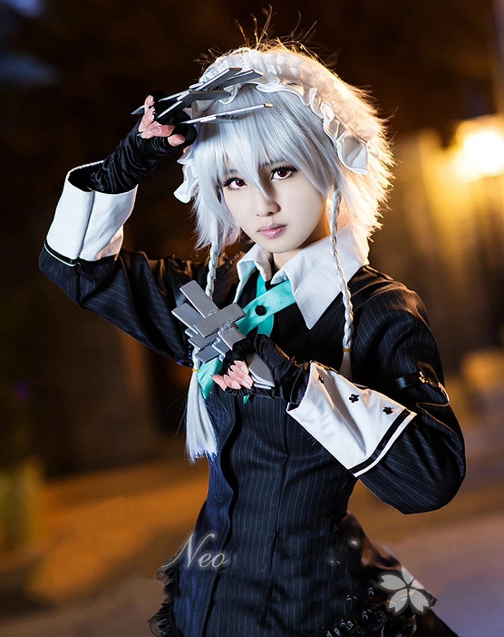 Костюм для косплея изайои Сакуя аниме костюм горничной Touhou Project|anime maid costumes|cosplay