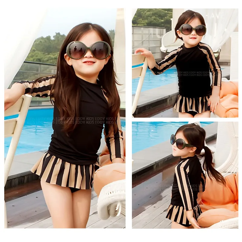 Korea children swimwear girls girl cute Sun fast dry suit child size hot spring bathing | Спорт и развлечения