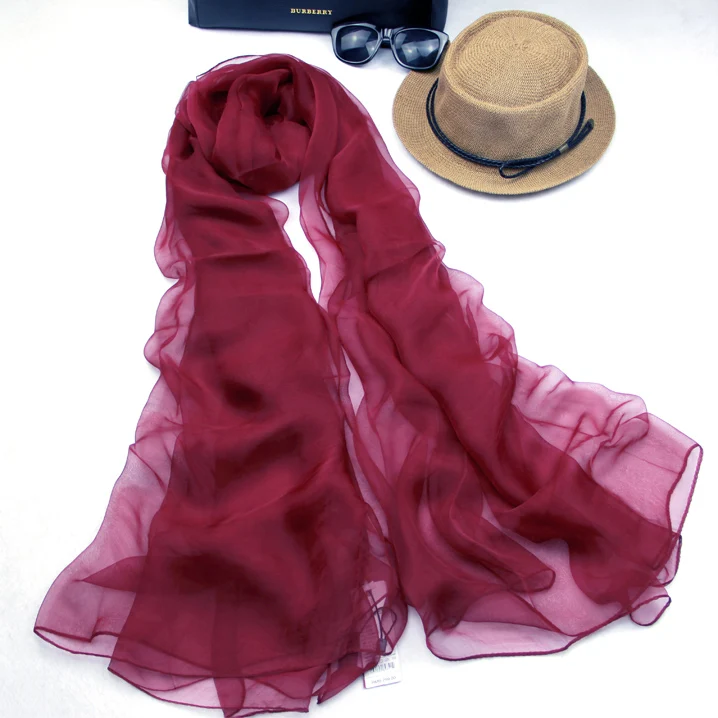 2017 летний высококачественный однотонный шелковый шарф хиджаб шаль Женская