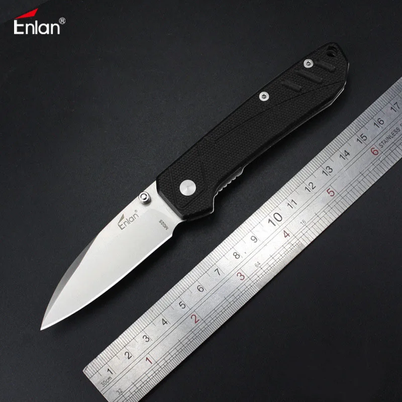 Складной нож ENLAN M025 8Cr14Mov лезвие G10 ручка для выживания на открытом воздухе