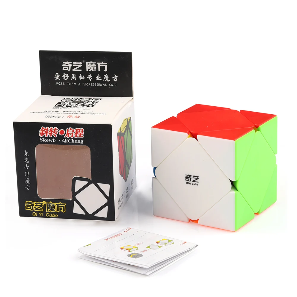 D-FantiX Qiyi Qicheng Skew скоростной кубик без наклеек волшебный куб пазл игрушки для детей(версия QiCheng