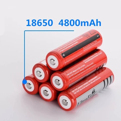 Перезаряжаемая литиевая батарея 18650, батарея 4800 мАч 3,7 в, литий-ионная батарея для фонарика, фонафонарь 18650, батареи GTL EvreFire