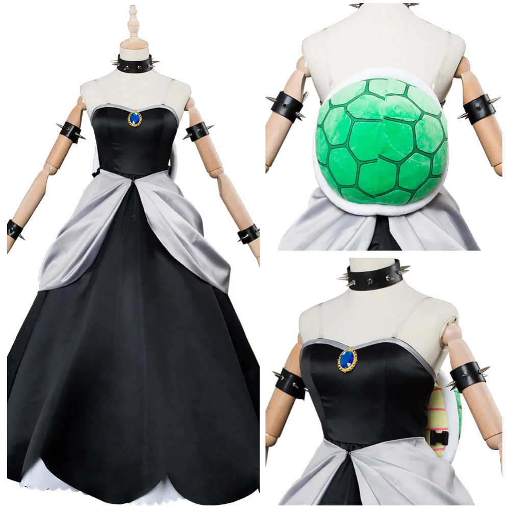 Игра Супер Марио Принцесса Bowsette Косплей Костюм для взрослых мужчин женщин