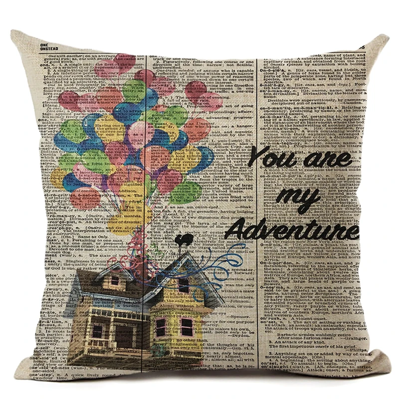 Газета мультфильм дизайн чехол для подушки домашний декор детский подарок