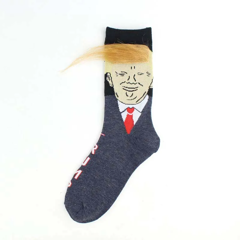 Носки для мужчин и взрослых с изображением Дональда Трампа повседневные носки 3D