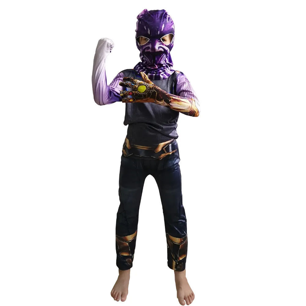 Костюмы для косплея «танос» для мальчиков, Avengerss Thanos, костюмы для детей, комбинезоны «Бесконечная война», Детские Вечерние платья на Хэллоуин, косплей