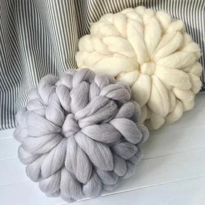 Grey Новинка, забавная мягкая подушка для головы, круглая подушка, шерсть, cojines decorativos para sofa almofadas, домашний текстиль, подушки для стула - Цвет: Grey
