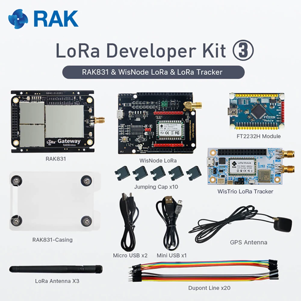 LoRa шлюз концентратор Комплект разработчика RAK831 модуль SX1301 с малиновым Конвертер