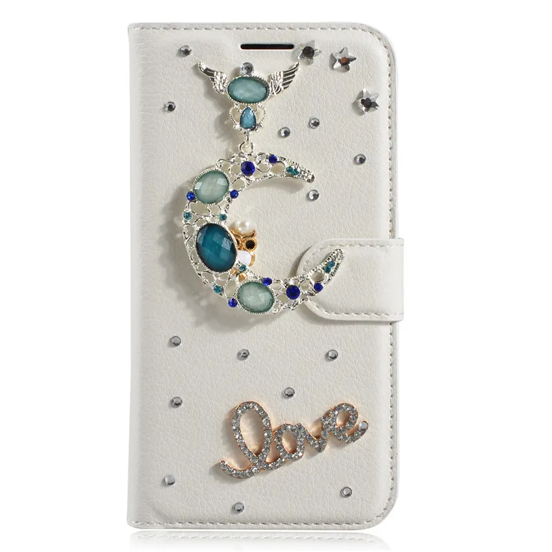 Luxury Bling Diamond Wallet Case For Huawei Y5 II 2 Handmade Rhinestone Crystal Leather Flip Cover |