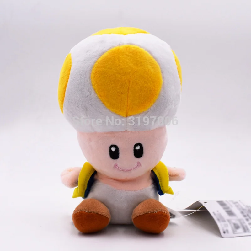 Toad close yellow Super Mario Bros приведение бу принцесса Маргаритка персик гриб Toadette Goomba Koopa застенчивый парень сухие кости плюшевые игрушки детские подарки - Цвет: Toad close yellow