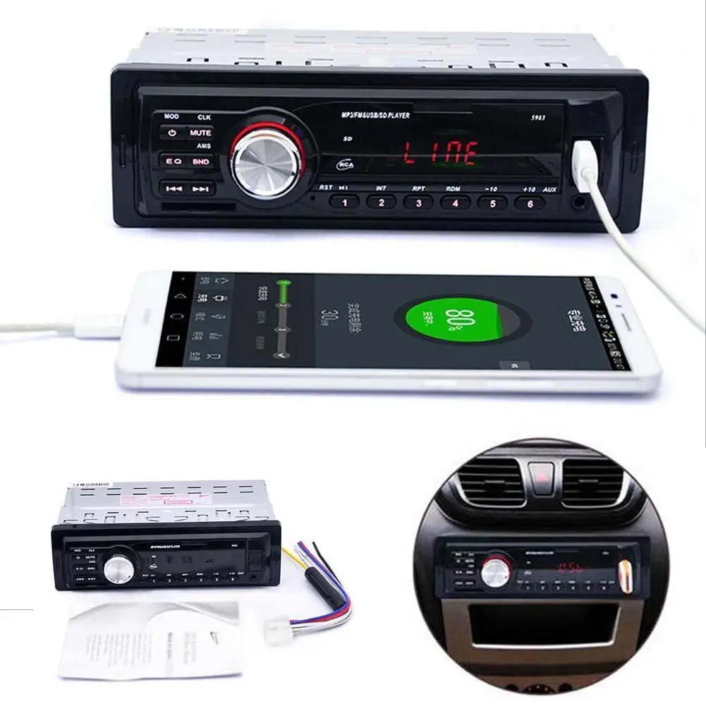 Новейший 12 в автомобильный Радио Аудио плеер стерео MP3 FM передатчик поддержка