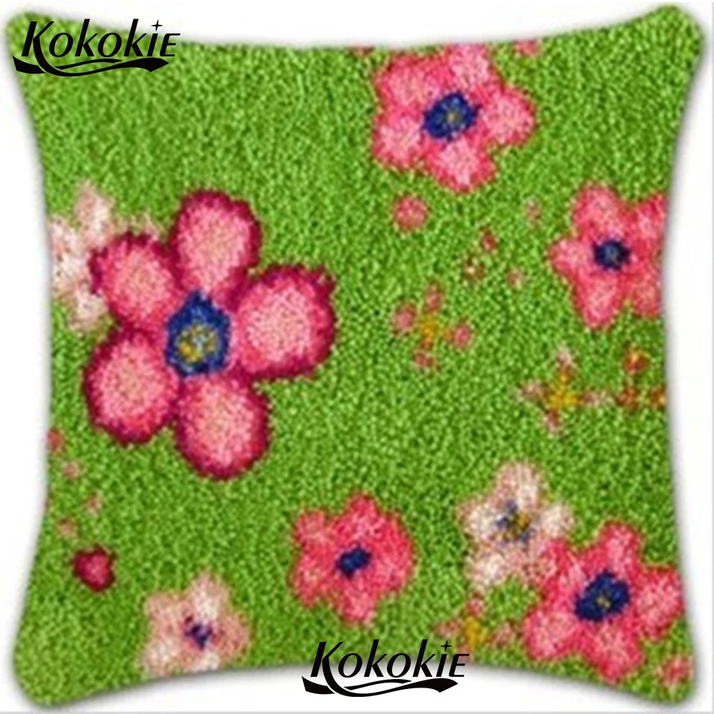 

Crocheting Rug Yarn Pillowcase latch hook Cross-stitch Embroidery Set handmade needlework Cushion Mat printed 3d throw pillow