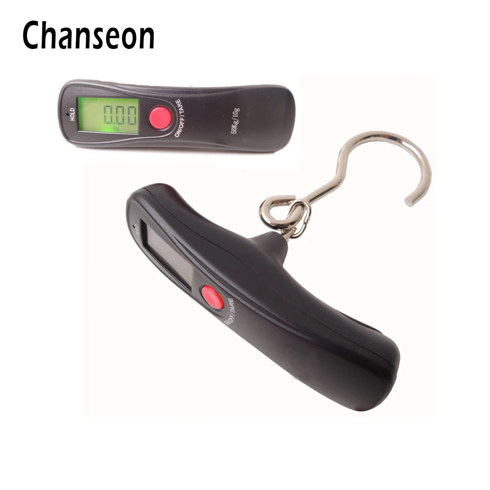 Chanseon 50 кг x 10 г мини портативные электронные весы вес багажа цифровые дорожные подвесные крючки цифровые карманные весы