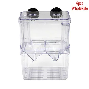 6 шт Размеры L для разведения рыб в аквариуме коробка двойные слои яйцо инкубационное коробка изоляция инкубатора коробка для аквариумных рыб