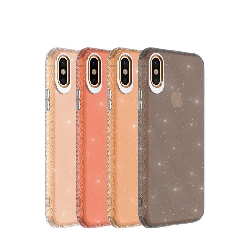 XS Max блестящие прозрачные чехол для iphone X XR Мягкие силиконовые 6 6s 7 8 плюс ТПУ
