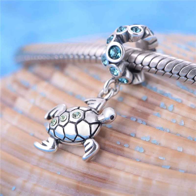 925 пробы Серебряные Ювелирные изделия Черепаха Подвески животных с