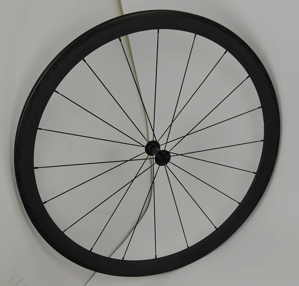 Заводская распродажа 40 мм полностью углеродистая колесная коляска с черным Novatec