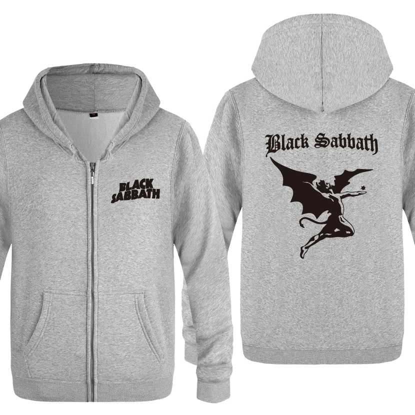 Black Sabbath рок группа толстовки мужские мужские s молния с капюшоном флисовые толстовки кардиганы