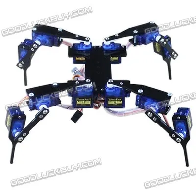 Четырёхфутовый робот с 4 ногами 12DOF Hexapod3 RC Mini Spider|fun|fun feet |