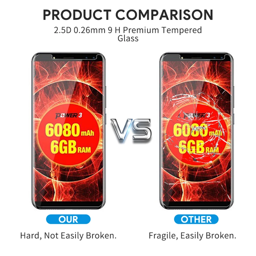 DAHABY для Ulefone Мощность 3/3 S S8/S8 Pro закаленное Стекло Экран протектор 9 H