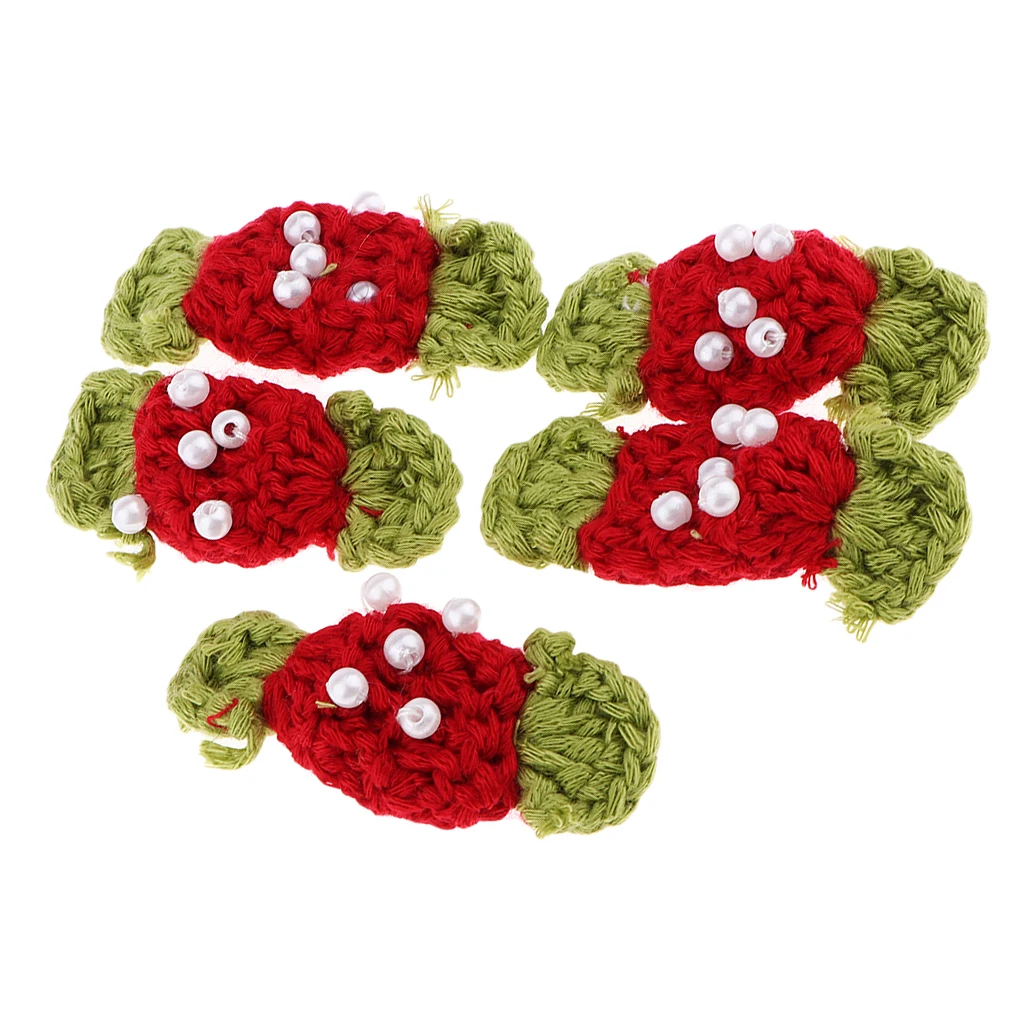 5 шт. пряжа для вязания крючком яркие цветы ручной работы с аппликацией в виде