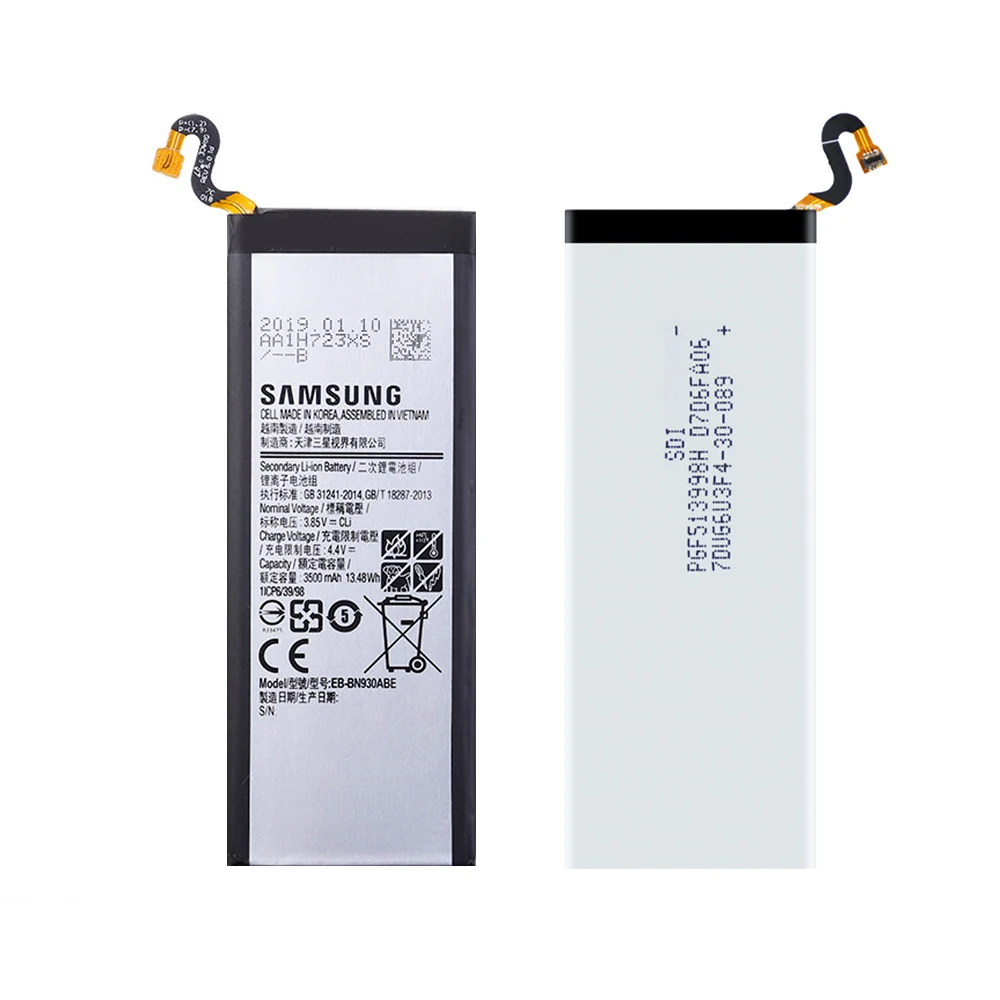 Оригинальный EB-BN930ABE батареи для Samsung Galaxy Note 7 Высокое качество Akku 3500mAh с 8 шт