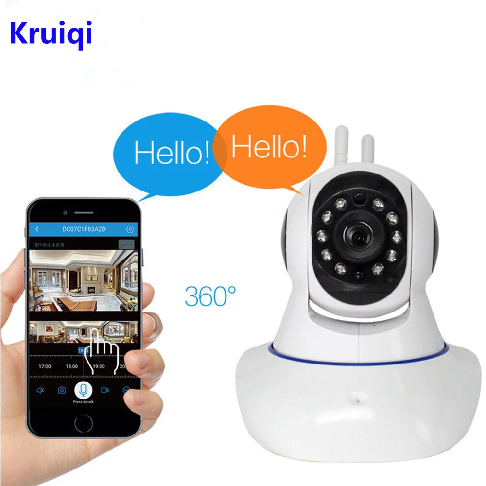 Kruiqi 1080P панорамирование/наклон беспроводная WiFi ip камера домашняя охранная