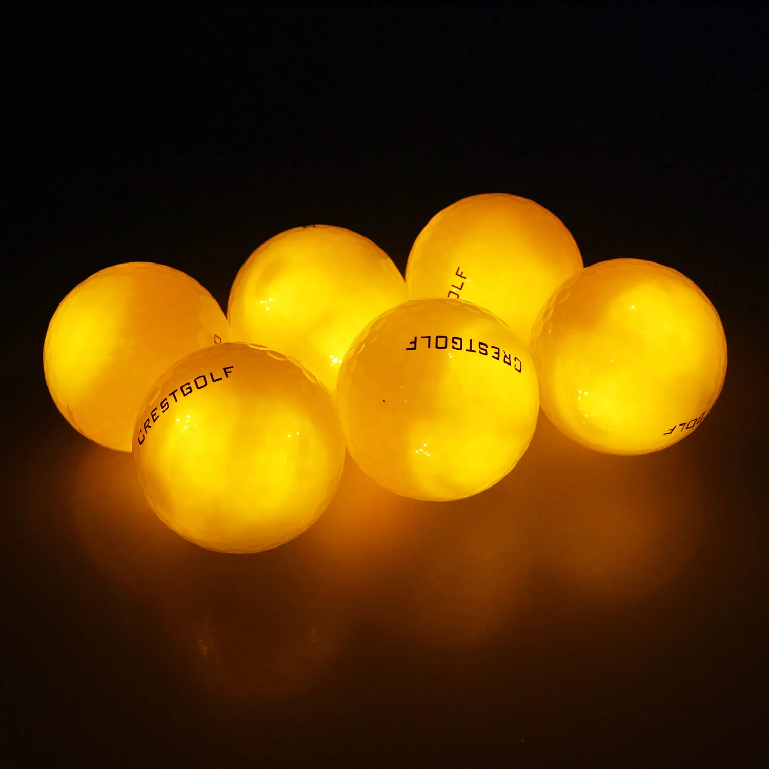 yellow golf balls Гребень для гольфа Водонепроницаемый светодиодный мячи для гольфа 4 шт./упак. для ночь обучение высокая твердость материала для игры в гольф тренировочные мячи новейший - Цвет: yellow golf balls