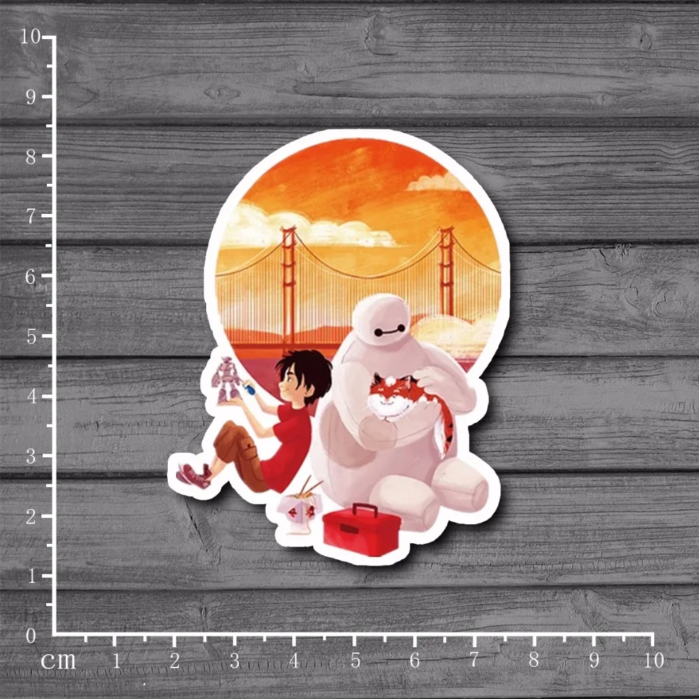 

Super Marines Baymax Waterproof Kids Toy Stationery Sticker On Laptop Notebook Luggage Skateboard Tide Brand Stickers[Single]