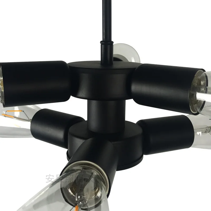 Подвесной светильник в скандинавском стиле ретро с железной трубкой E27