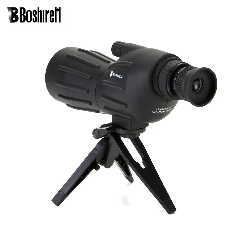 Boshiren телескоп Бинокль 15-40x50 Zoom HD монокуляр наблюдение за птицами с портативным штативом Зрительная труба с FMC синим покрытием