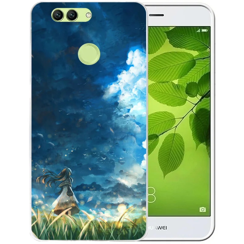 Модные звездное небо Телефон чехол для huawei nova2 plus Чехлы Мультфильм задняя крышка