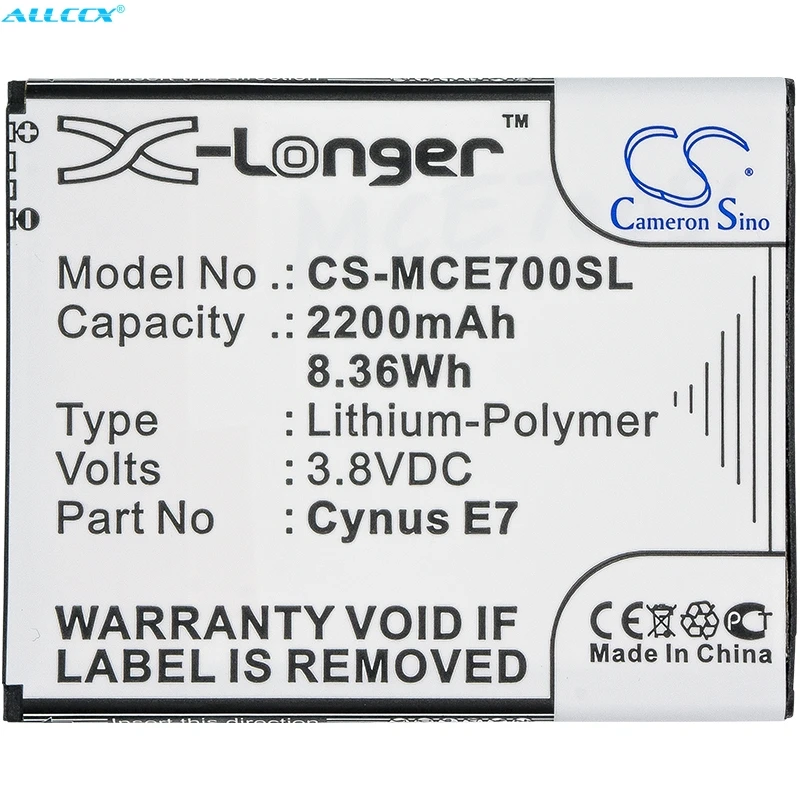 Аккумулятор Cameron Sino 2200mAh для Mobistel Cynus E7|Аккумуляторы мобильных телефонов| |