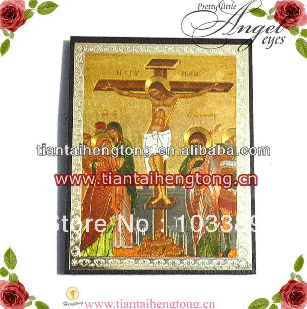 Напечатанная религиозная деревянная доска ортодоксальная рамка икона настенная
