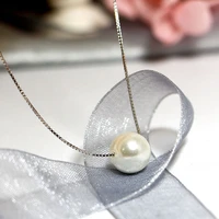 classic fashion round pearl necklace s925 sterling silver necklace for women