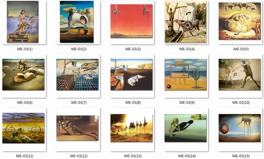 Salvador Dali художественное Искусство Шелковый плакат печать 16x16 24x24 дюймов Surreal абстрактная картина для декора стен комнаты 004