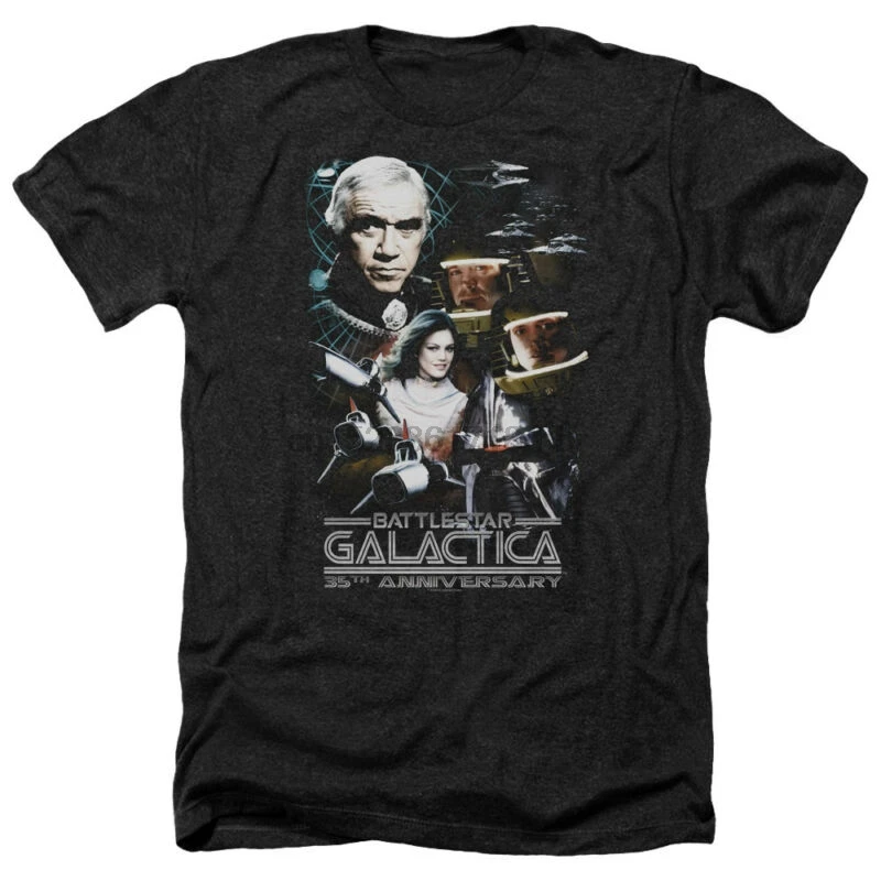 Battlestar Galactica 35TH ANNIVERSARY COLLAGE взрослая Хизер футболка все размеры| |