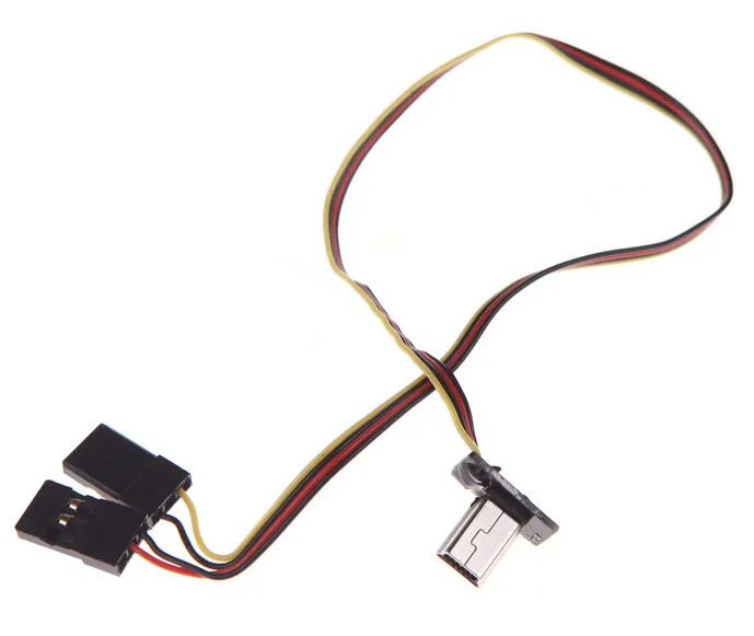 5 шт./лот USB 90 градусов до AV видео выход в постоянного тока BEC входной кабель FPV