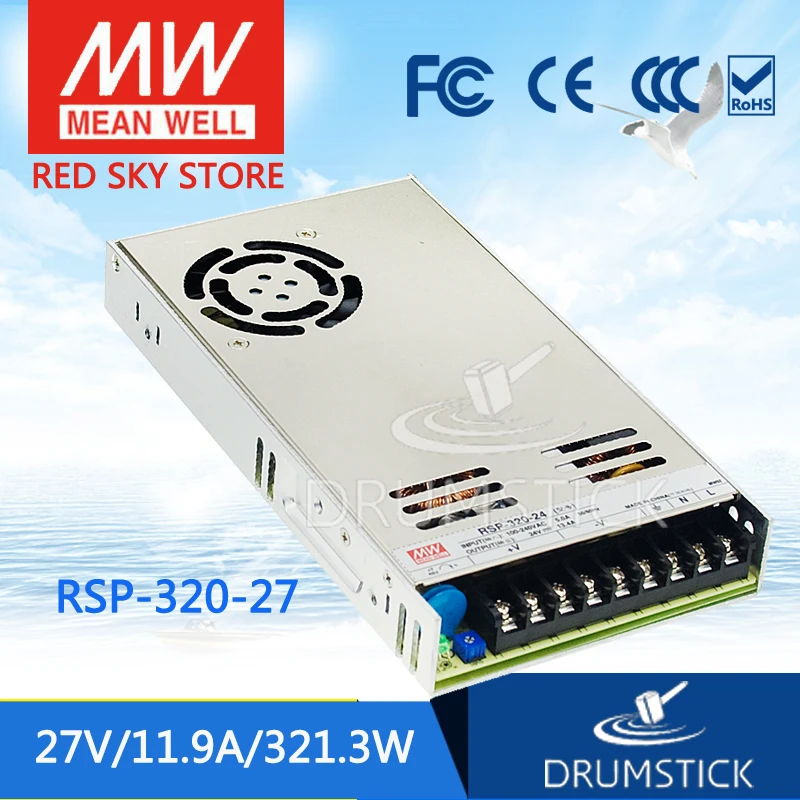 

patriotic MEAN WELL RSP-320-27 27V 11.9A meanwell RSP-320 27V 150W Single Output with PFC Function Power Supply