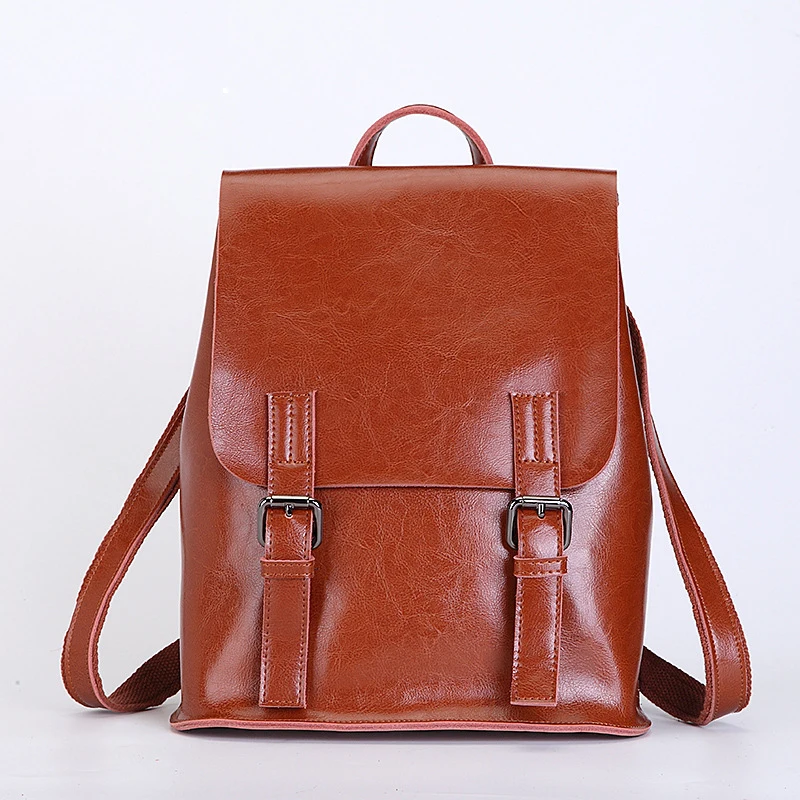 Новый рюкзак из коровьей кожи/Мужская и Женская Повседневная сумка через