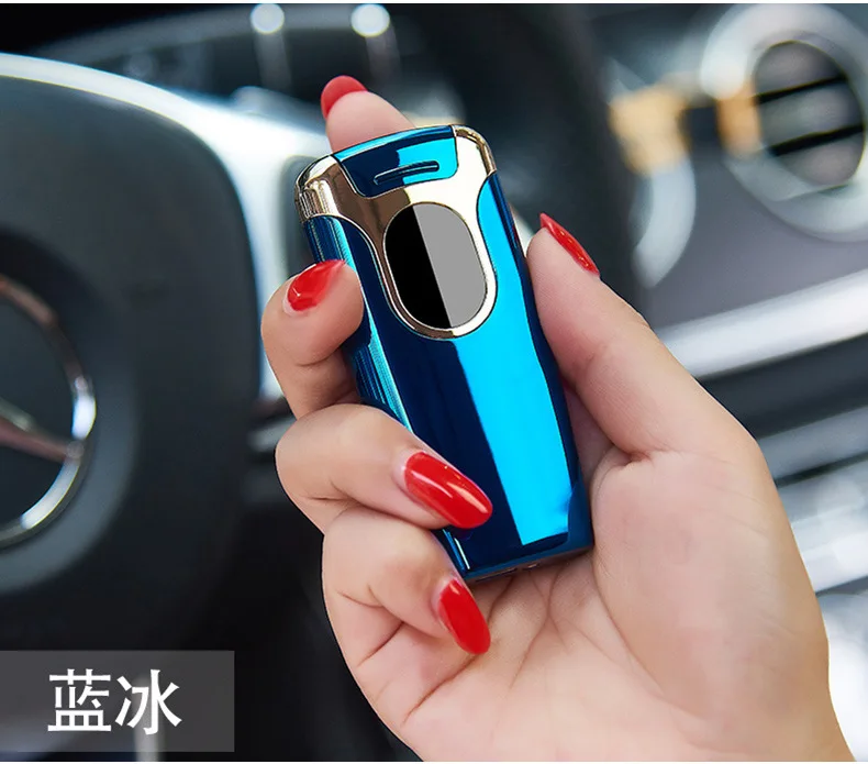 Креативный ветрозащитный сенсорный датчик с дисплеем питания USB Dual Arc плазменный электронный прикуриватель гаджеты для мужчин