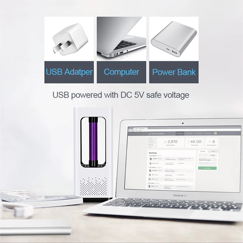 Светодиодная лампа-убийца от комаров антимоскитная ловушка лампа-ловушка Zapper USB