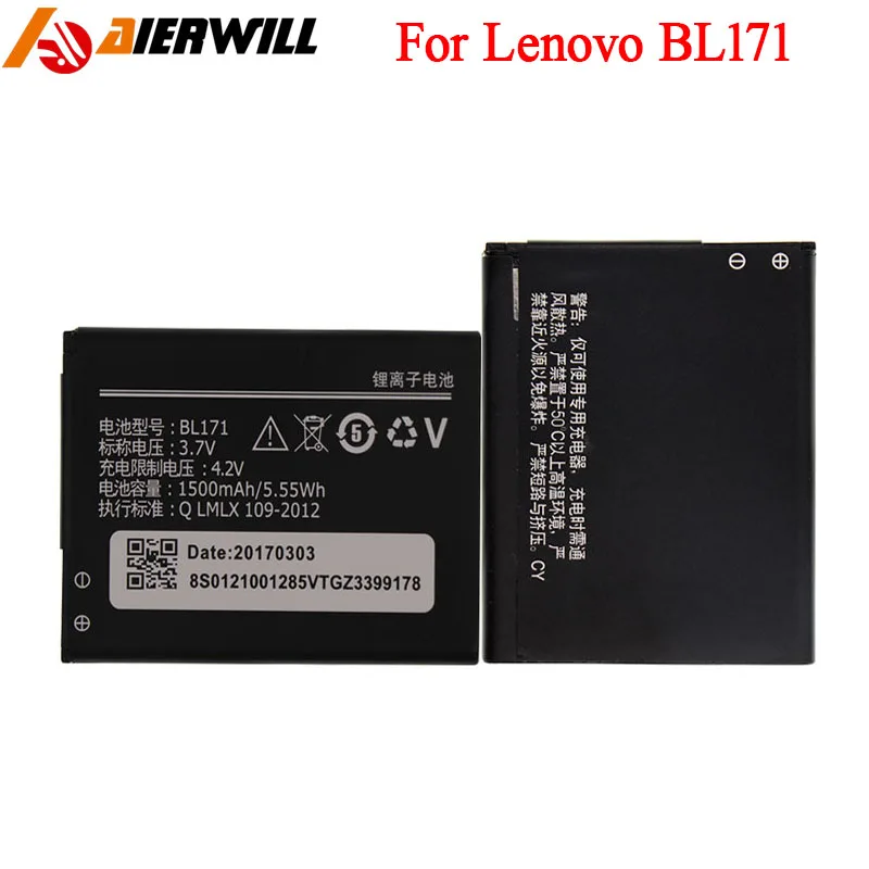 Aierwill Для Lenovo A356 A368 A390 A376 A370E A500 A60 A65 A319 Замена батареи BL171 1500 мАч Резервное