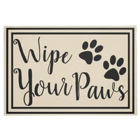 hot funny wipe your paws welcome door mats novelty dog cat paw pet cute floor mats entrance rubber pet lover home decor indoor