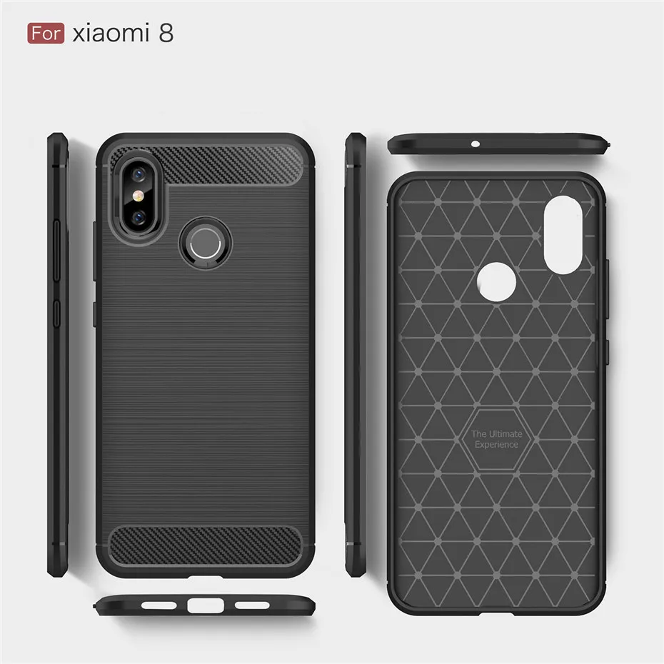 Мягкий чехол Whyes из ТПУ для Xiaomi Mi 8 SE Lite силиконовый углеродного волокна