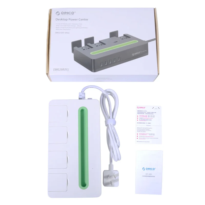 Orico розетка с 5 usb-портами для домашнего офиса, электроники, США штекер, защита от перенапряжения с держателем для телефона