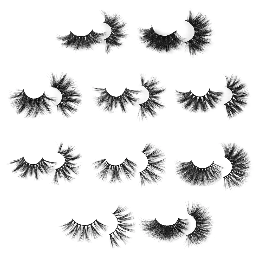 

1 Pair 27MM 3D Soft Fake Eyelashes Mink Wispy Cross Thick Long Dramatic Lashes Natural Wispy Resuable Eye Beauty Makeup Tools