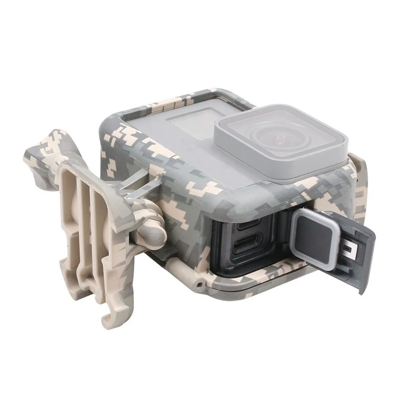 Стандартная камуфляжная защитная рамка чехол корпус чехол для GoPro Hero 5 Hero 6 Hero 7 Go pro Hero 5 6 7 Черные Аксессуары