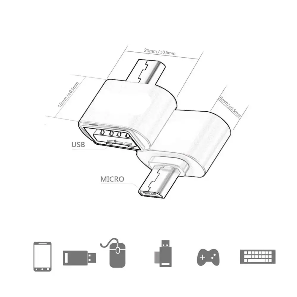 USB адаптер Ingelon OTG переходник с на микро кабель конвертер для флеш накопителя