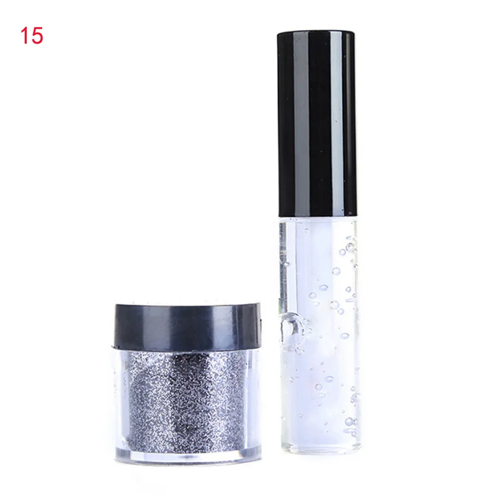Новинка, 19 цветов, двойные блестки пудра для век, тени для век, Макияж для губ, мерцающий блеск, блеск для губ, пудра, палитра, блестящая помада